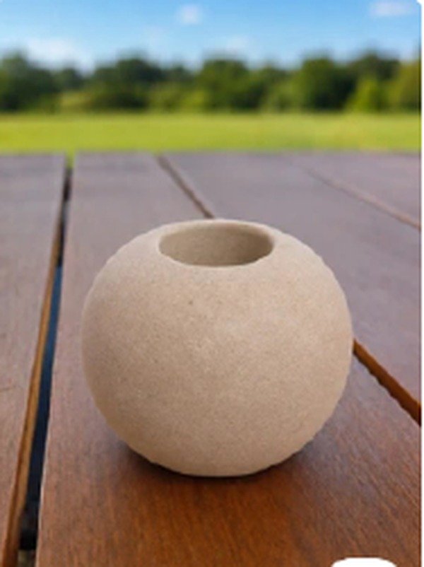 Ronde mini vaas – naturel